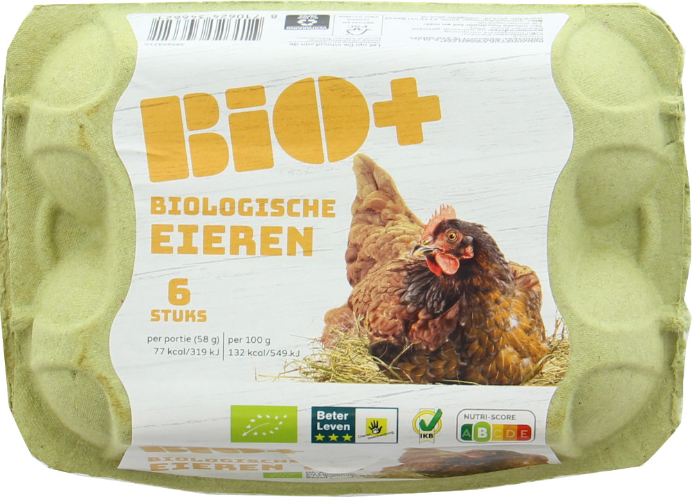 Bio+ Eieren - 6 stuks