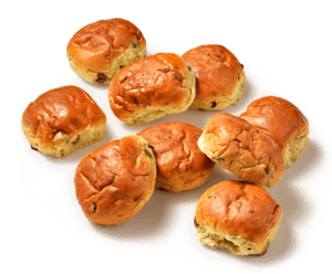 Mini rozijnen-krentenbollen