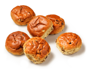 Rozijnen-krentenbollen