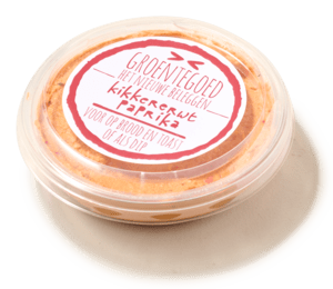 Groentegoed kikkererwten paprika spread