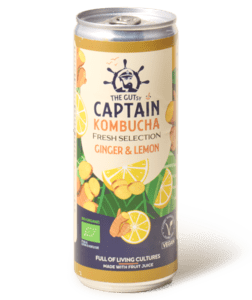 The Gutsy Captain kombucha fresh ginger lemon bio