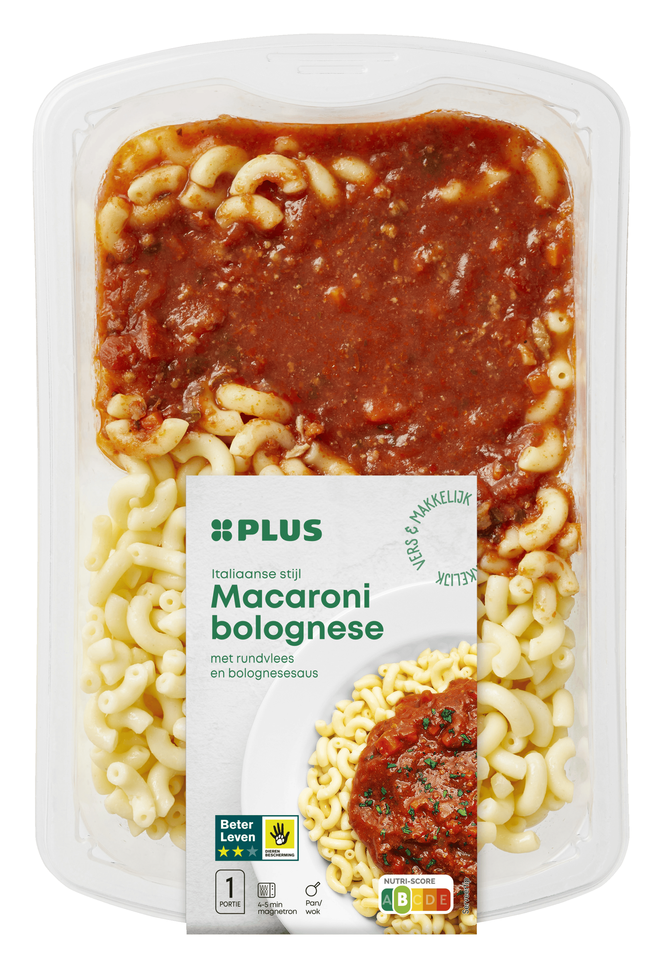 PLUS Macaroni bolognese