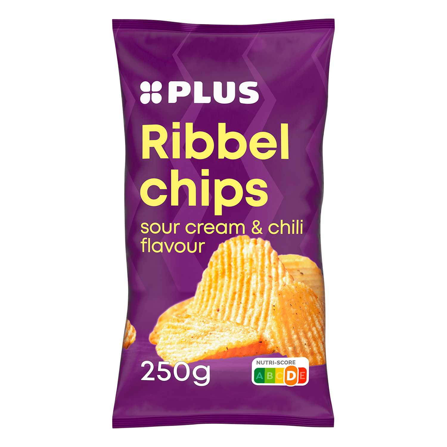 PLUS Ribbelchips sour cream chili