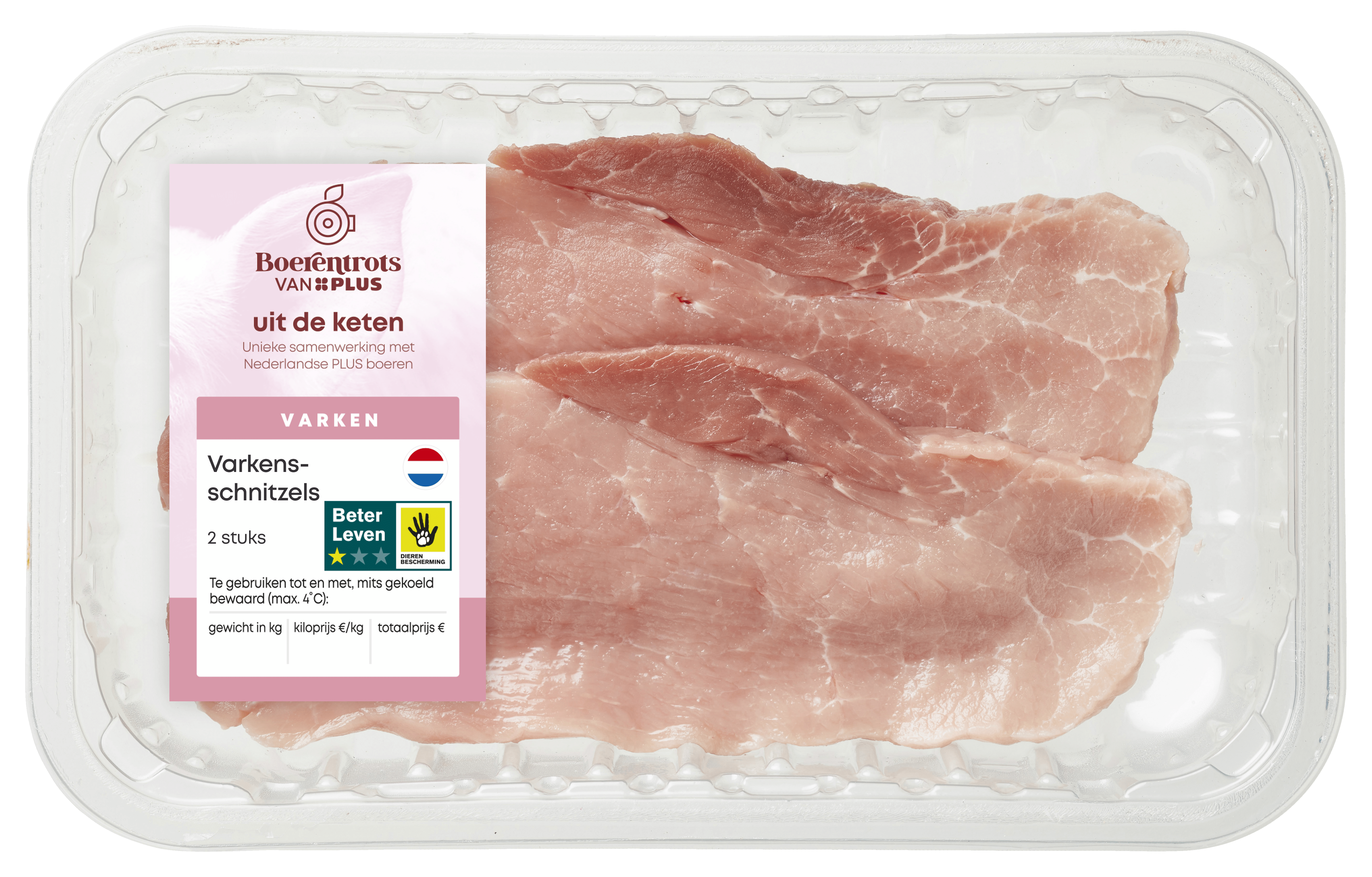 PLUS Boerentrots Varkensschnitzel 2 stuks