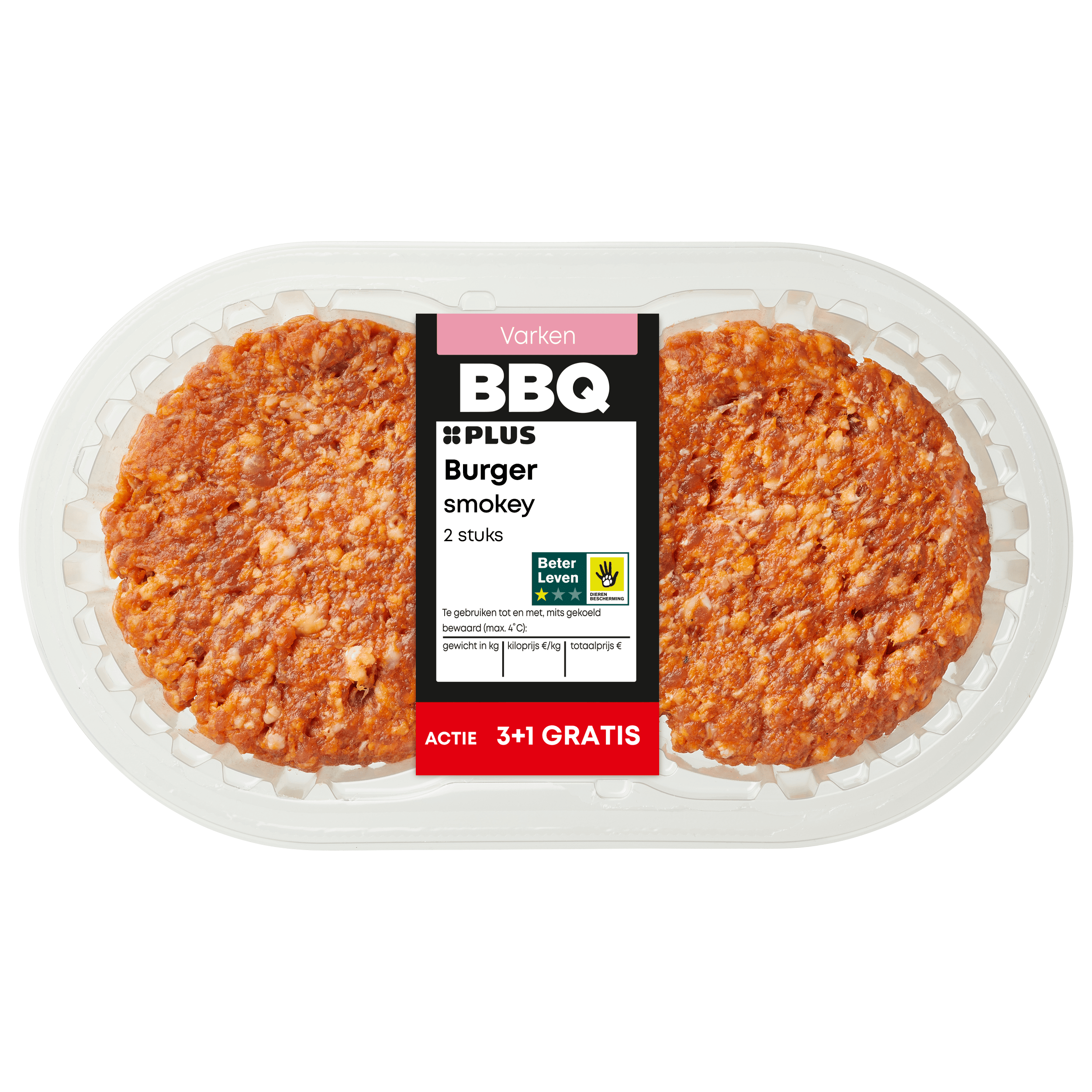 PLUS Burger Smokey 2 stuks