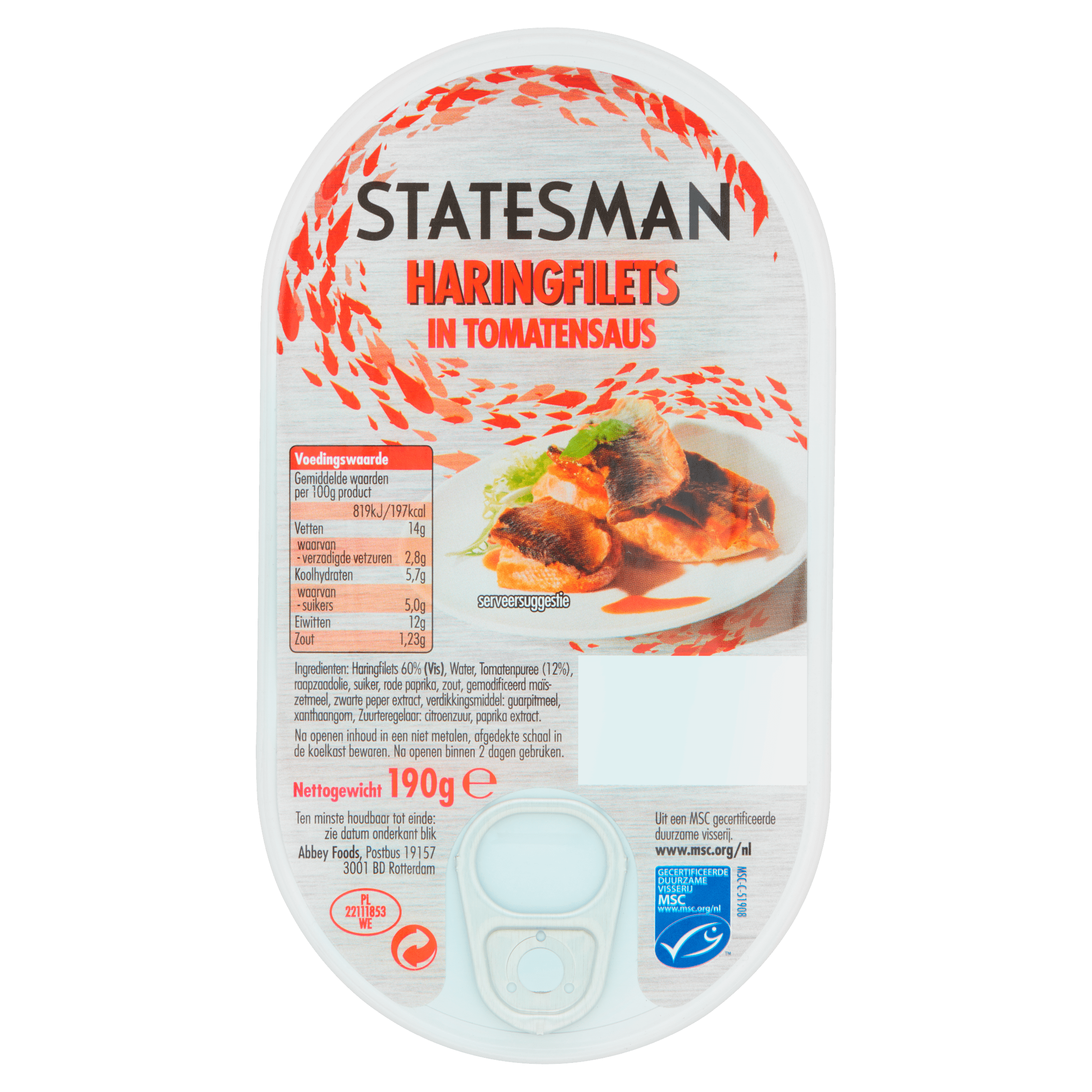 Statesman Haringfilets in Tomatensaus MSC