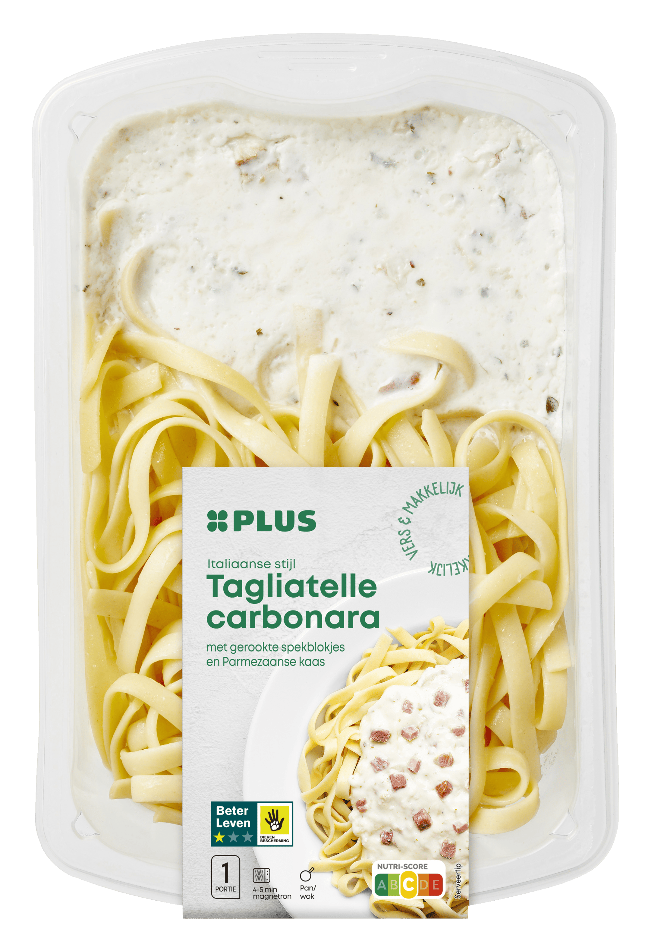 PLUS Tagliatelle carbonara