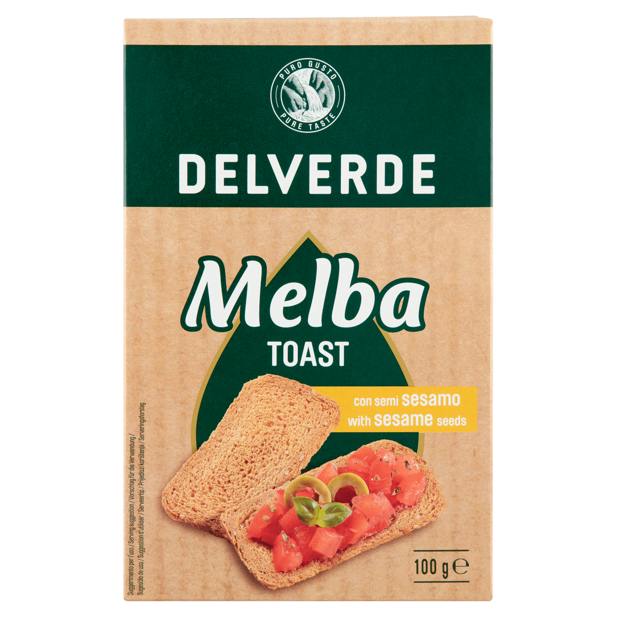Delverde Melba toast met sesamzaadjes