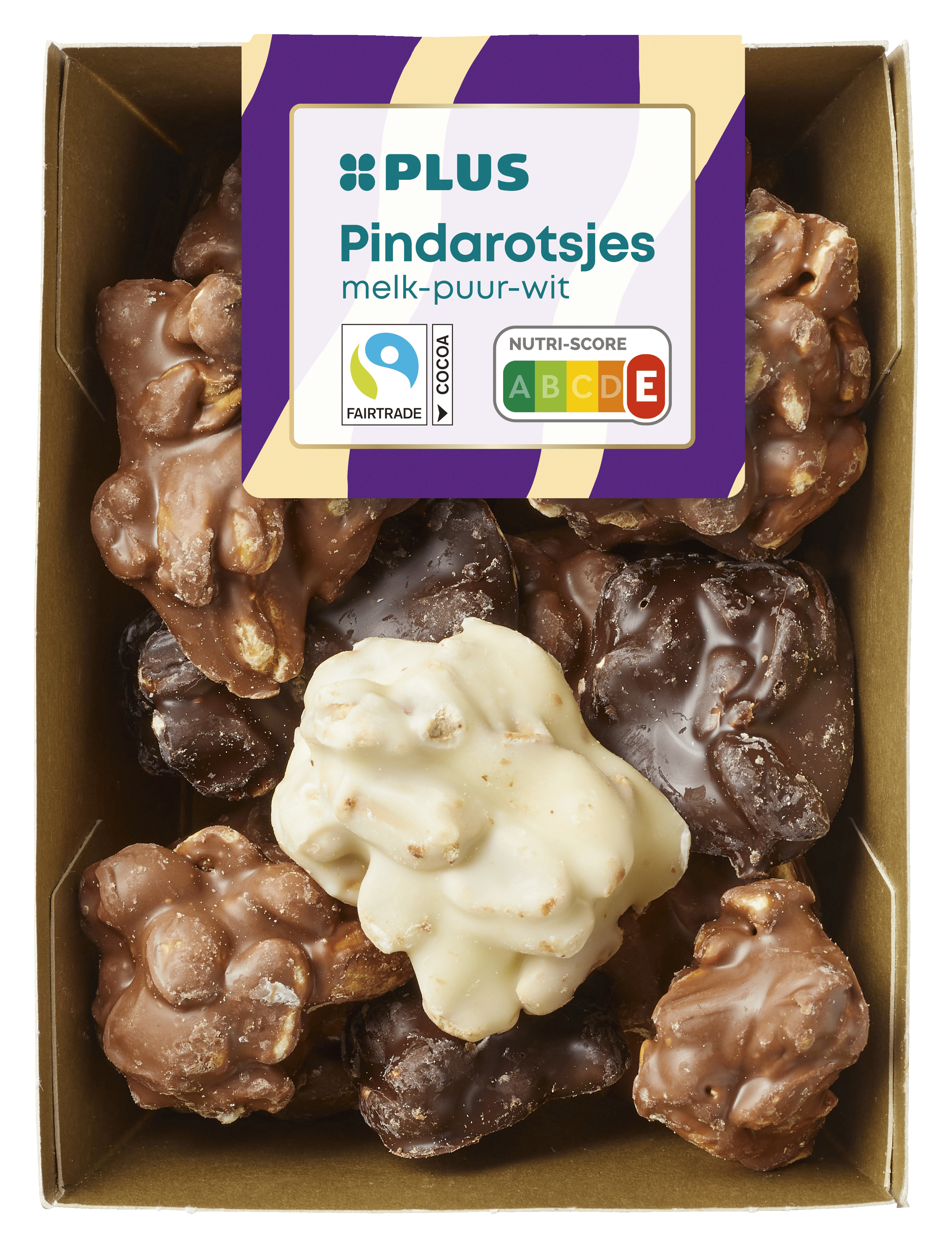PLUS Pindarotsjes melk/wit/puur