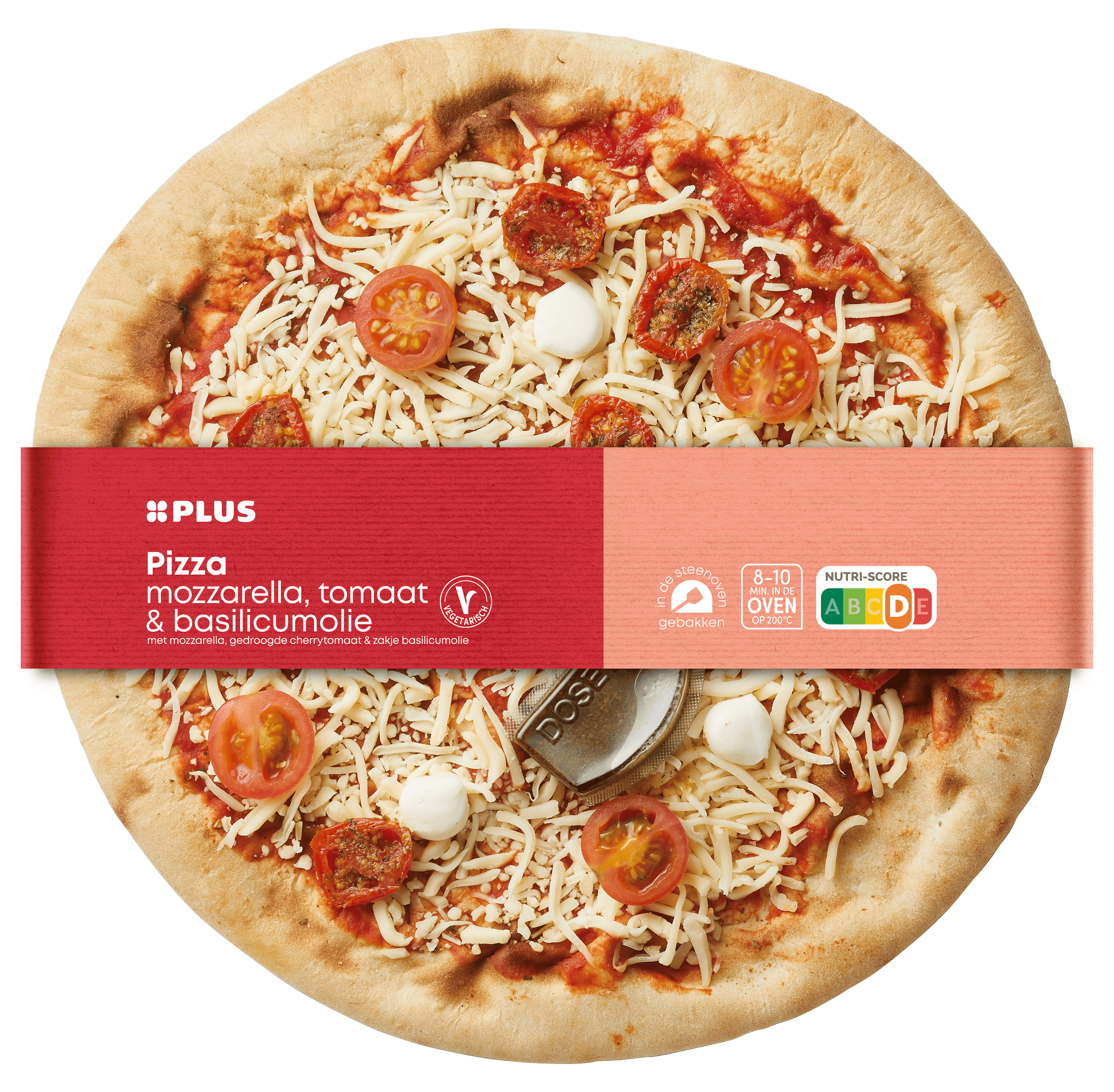 PLUS Pizza mozzarella, tomaat & basilicum