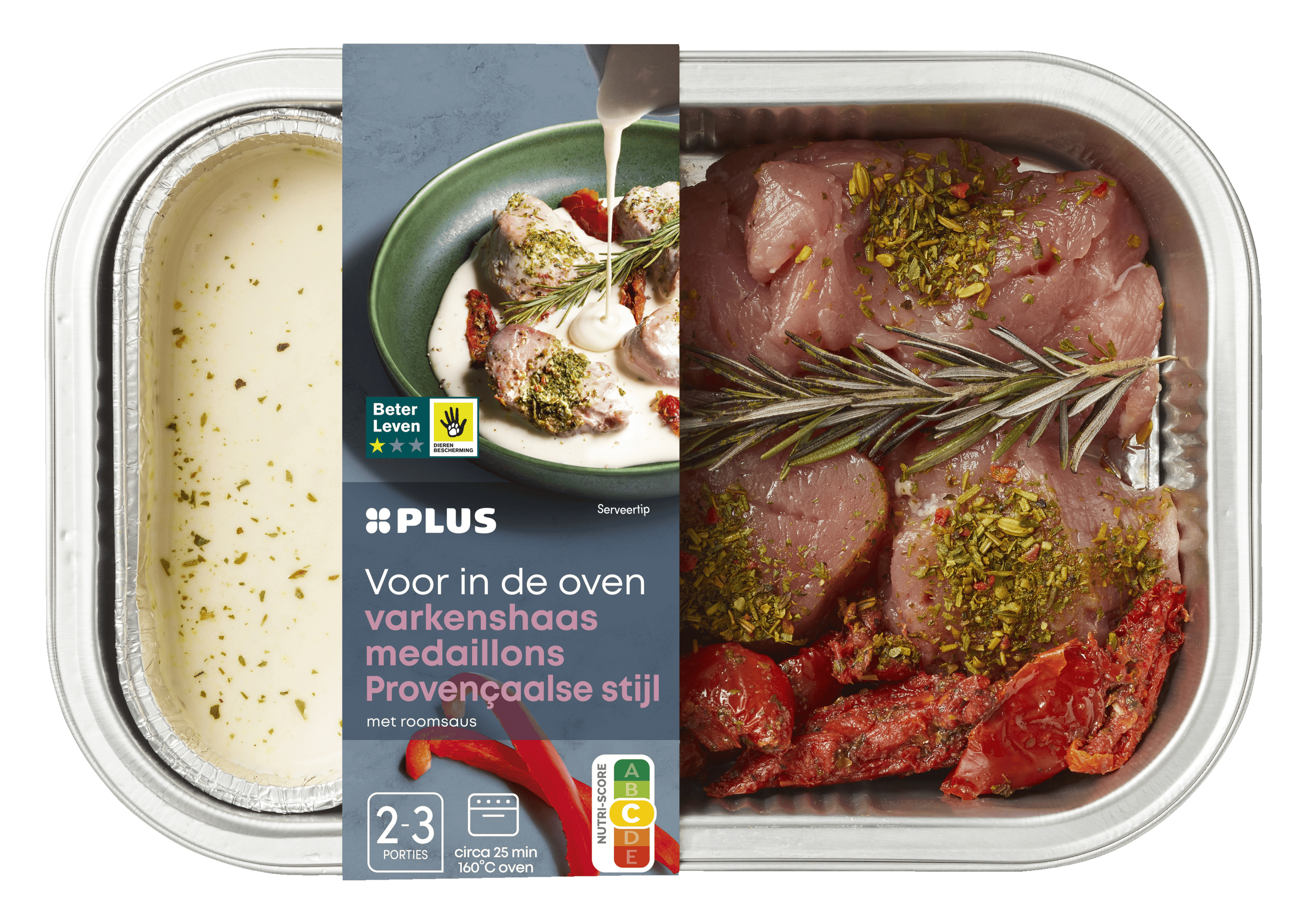 PLUS Ovenschotel varkenshaasmedaillons