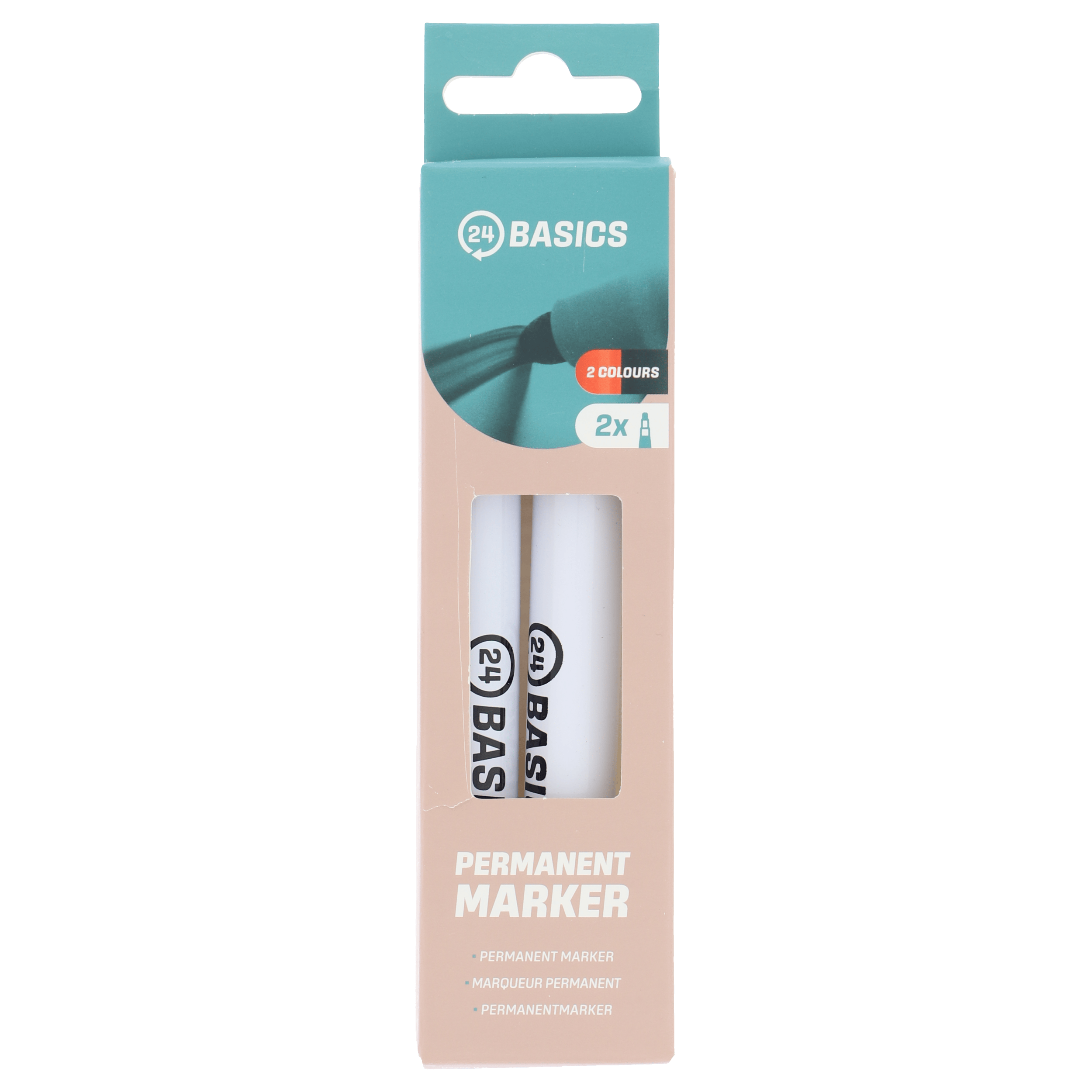 24Basics Permanent marker set rood en zwart
