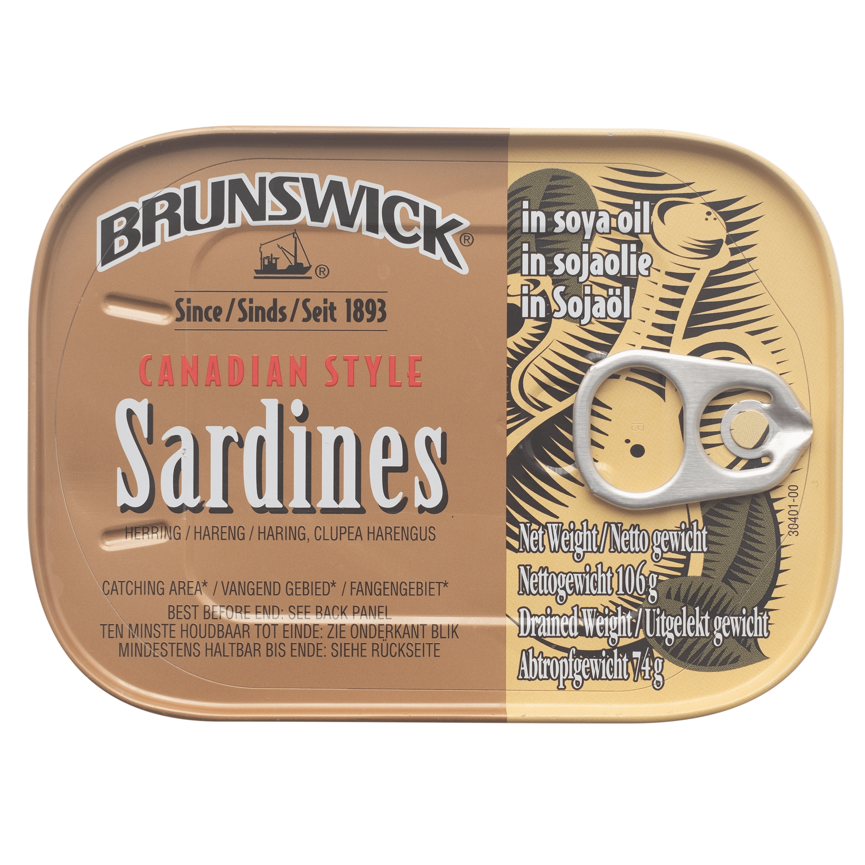 Brunswick Sardines naturel/soja