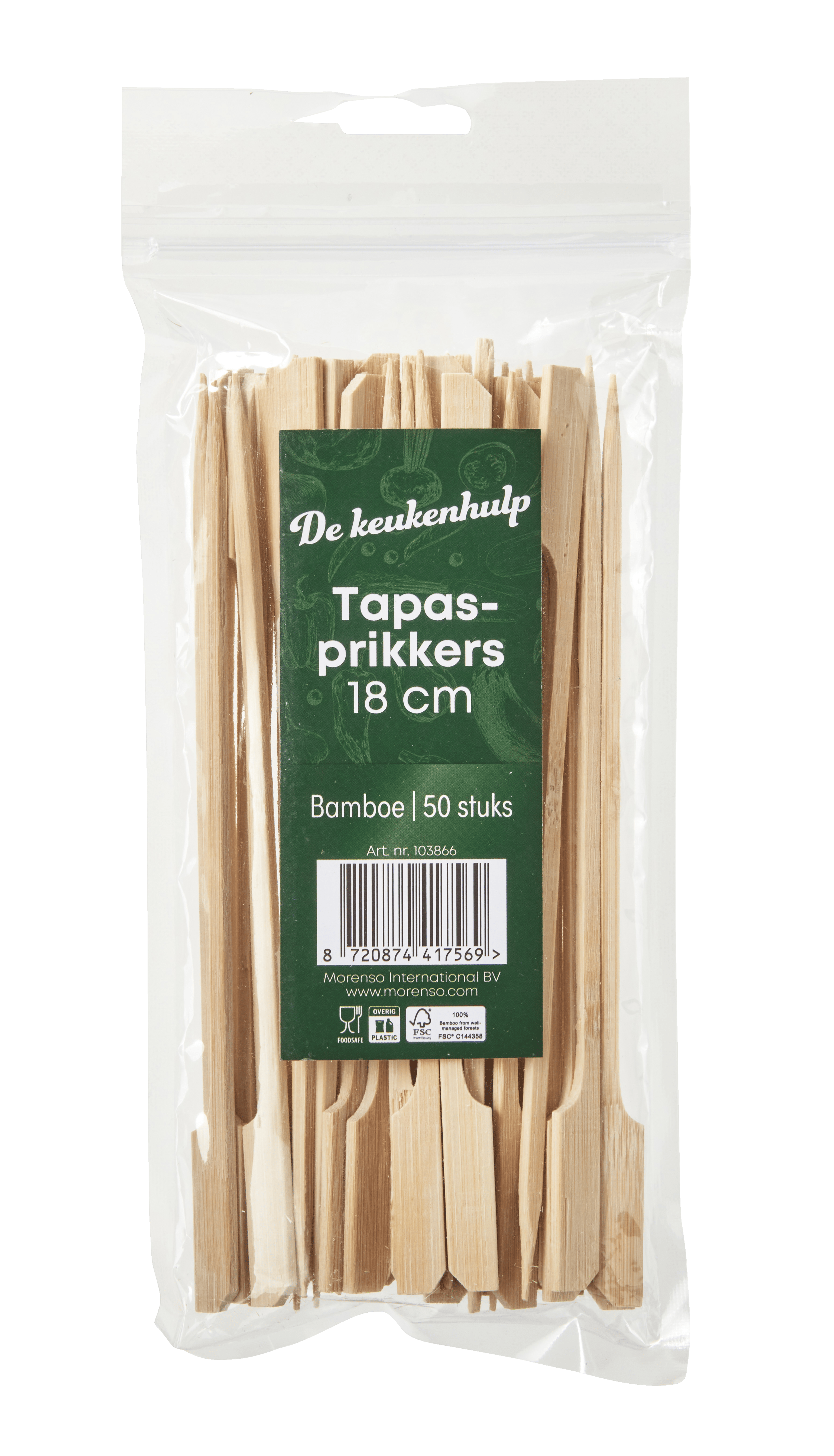 De keukenhulpjes Tapasprikker 9 cm 50 stuks