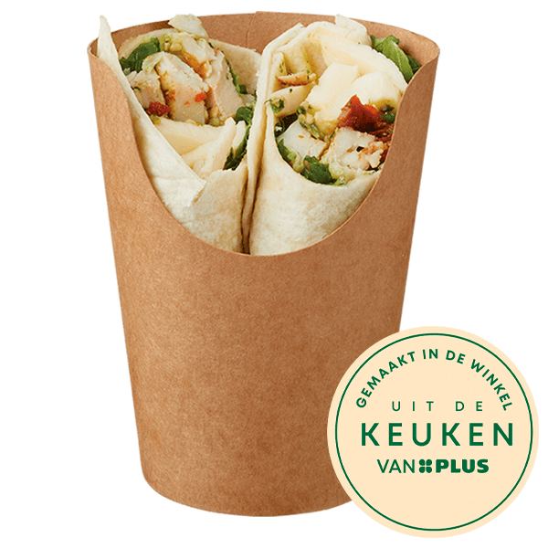 Uit de keuken van Uit de keuken van PLUS Wrap kip pesto