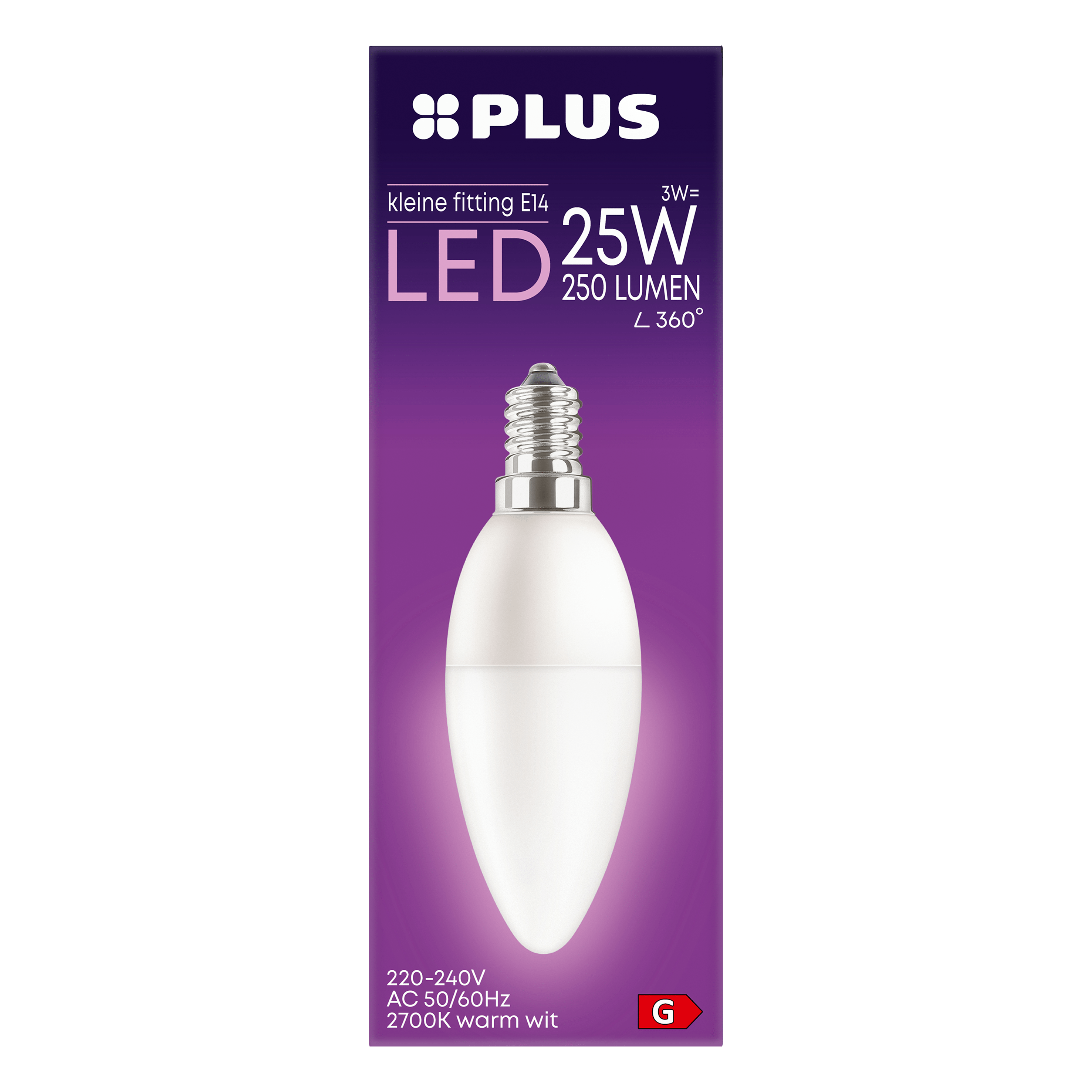 PLUS Lamp LED 25W Kaars kleine fitting mat