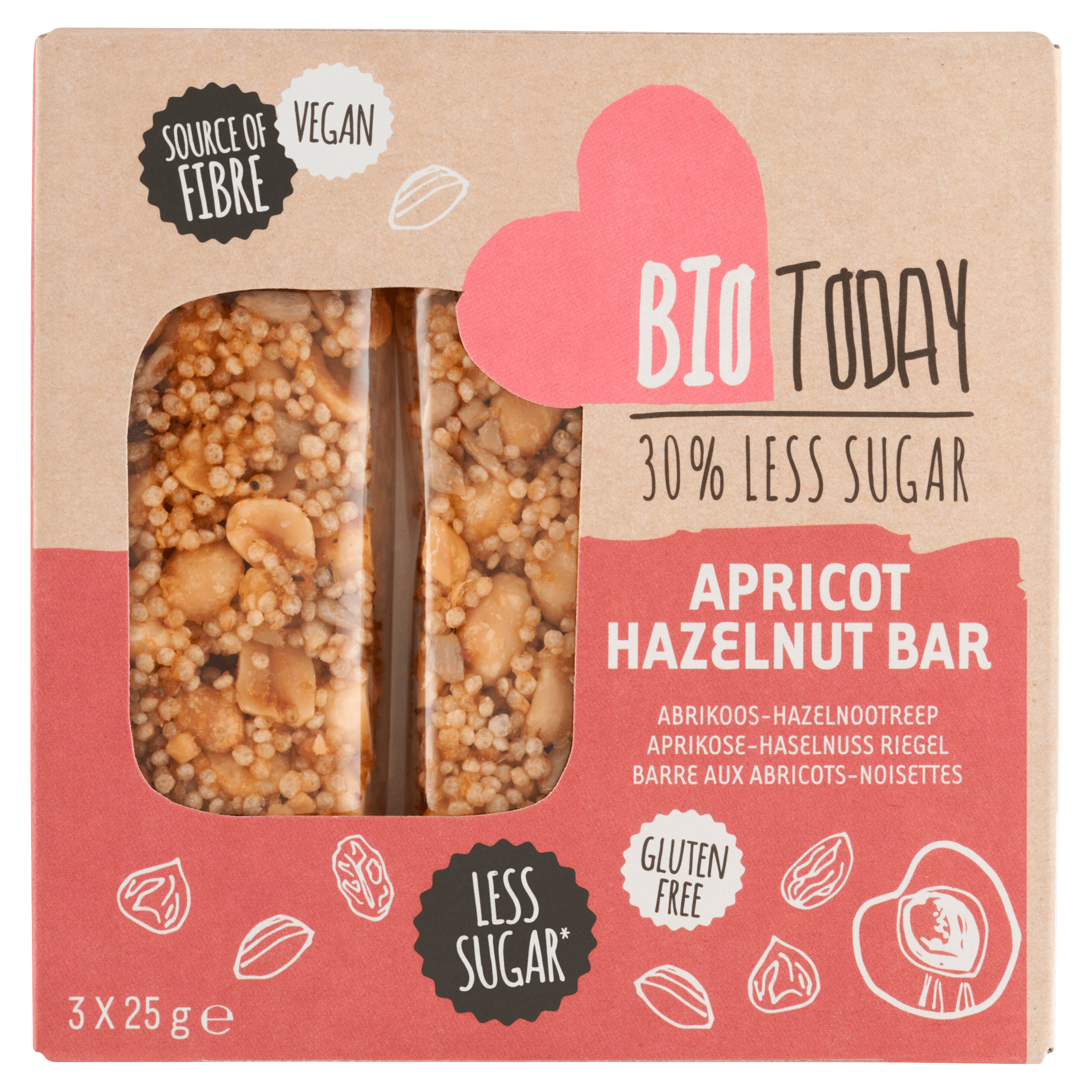 BioToday Notenreep abrikoos hazelnoot bio
