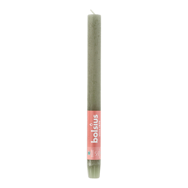 Bolsius Rustiek Shine dinerkaars Fresh Olive