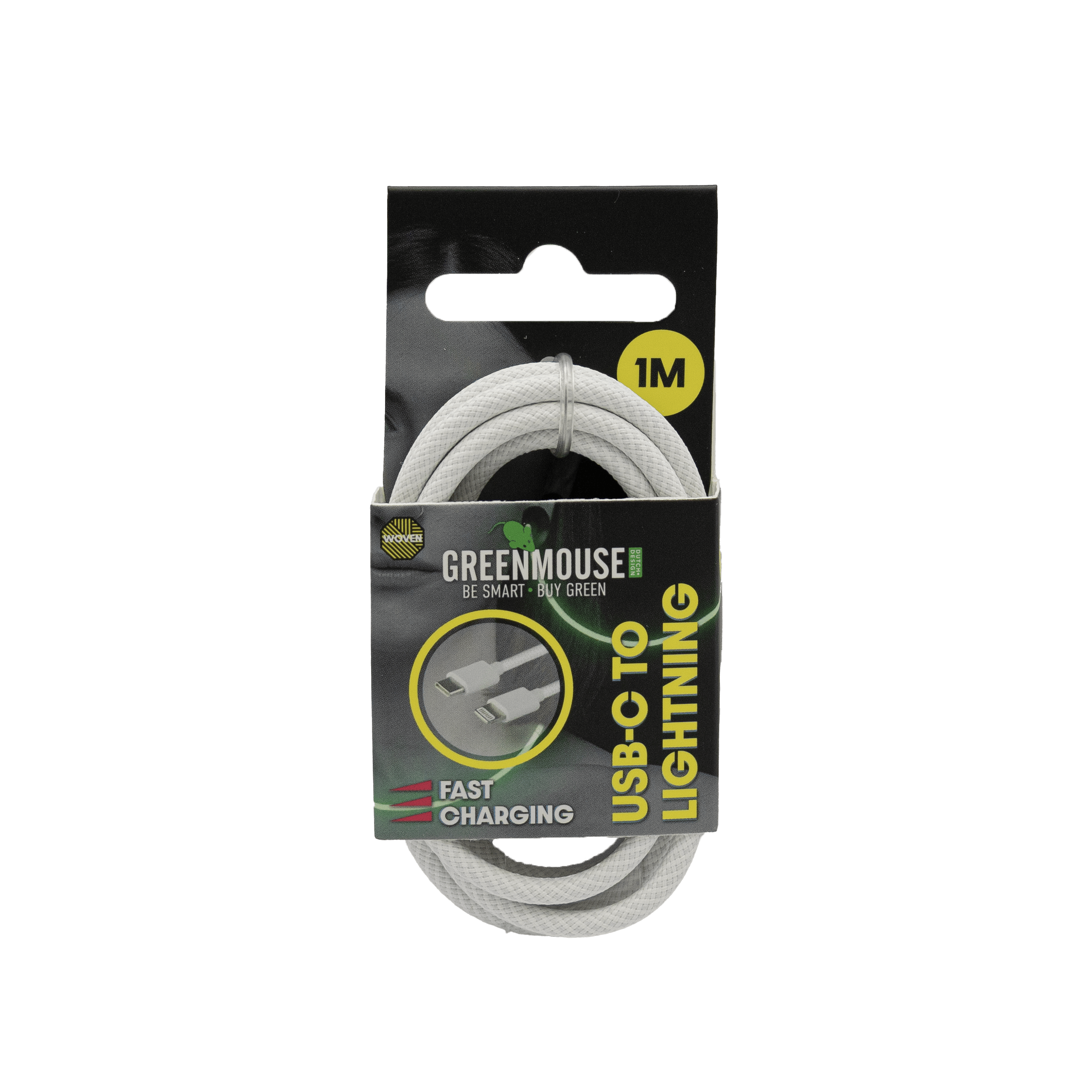 GreenMouse HP Zwart USB-C to Lightning data cable