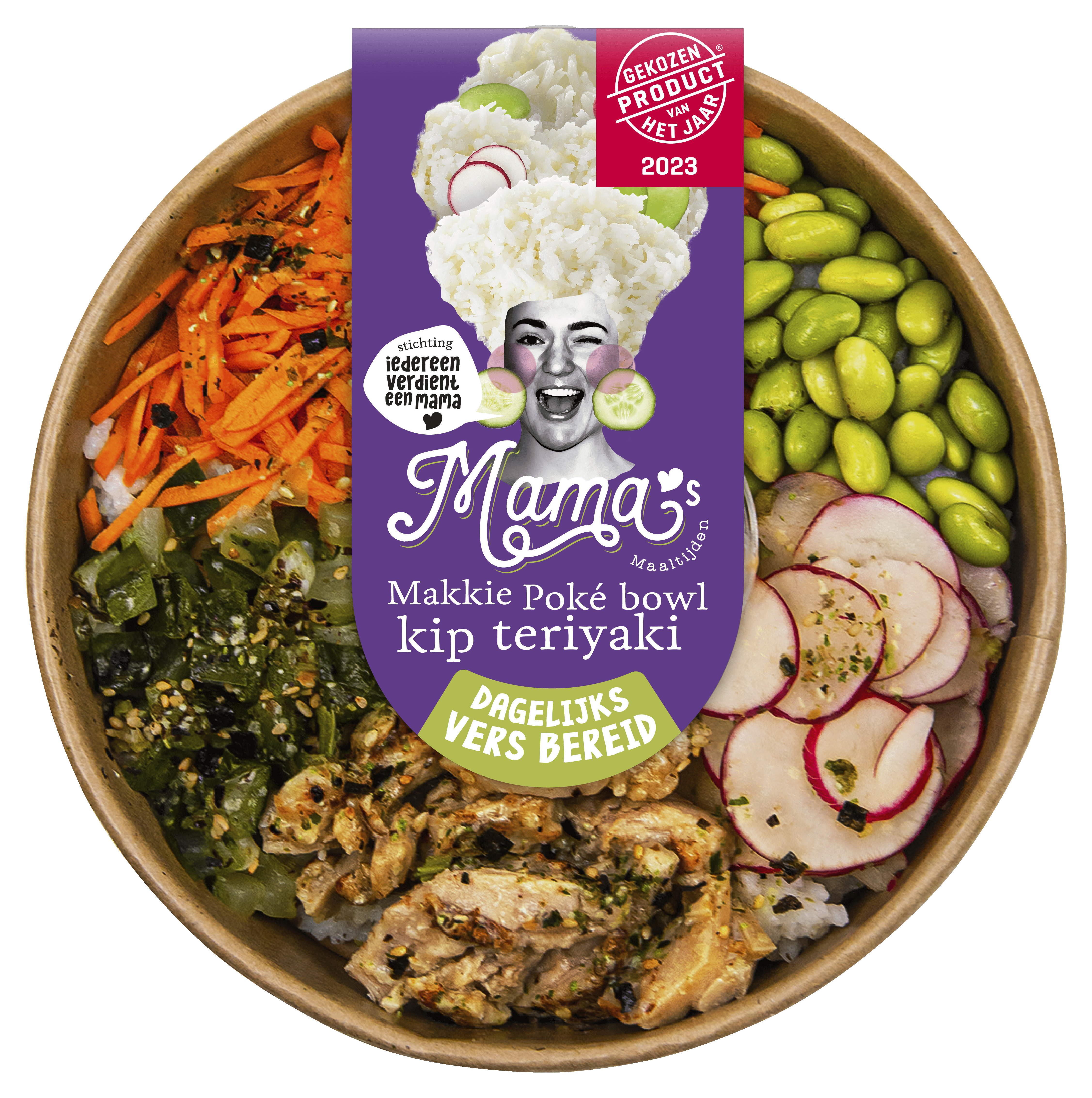 Mama's Maaltijden Midi Poké bowl kip teriyaki