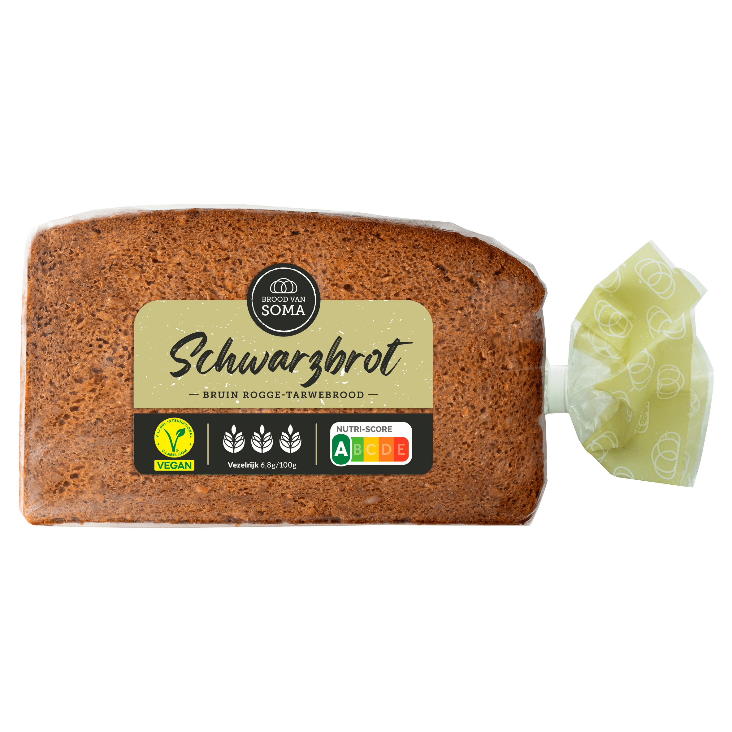 Brood van Soma Schwarzbrot roggebrood