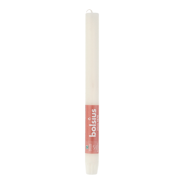 Bolsius Rustiek Shine dinerkaars Soft Pearl