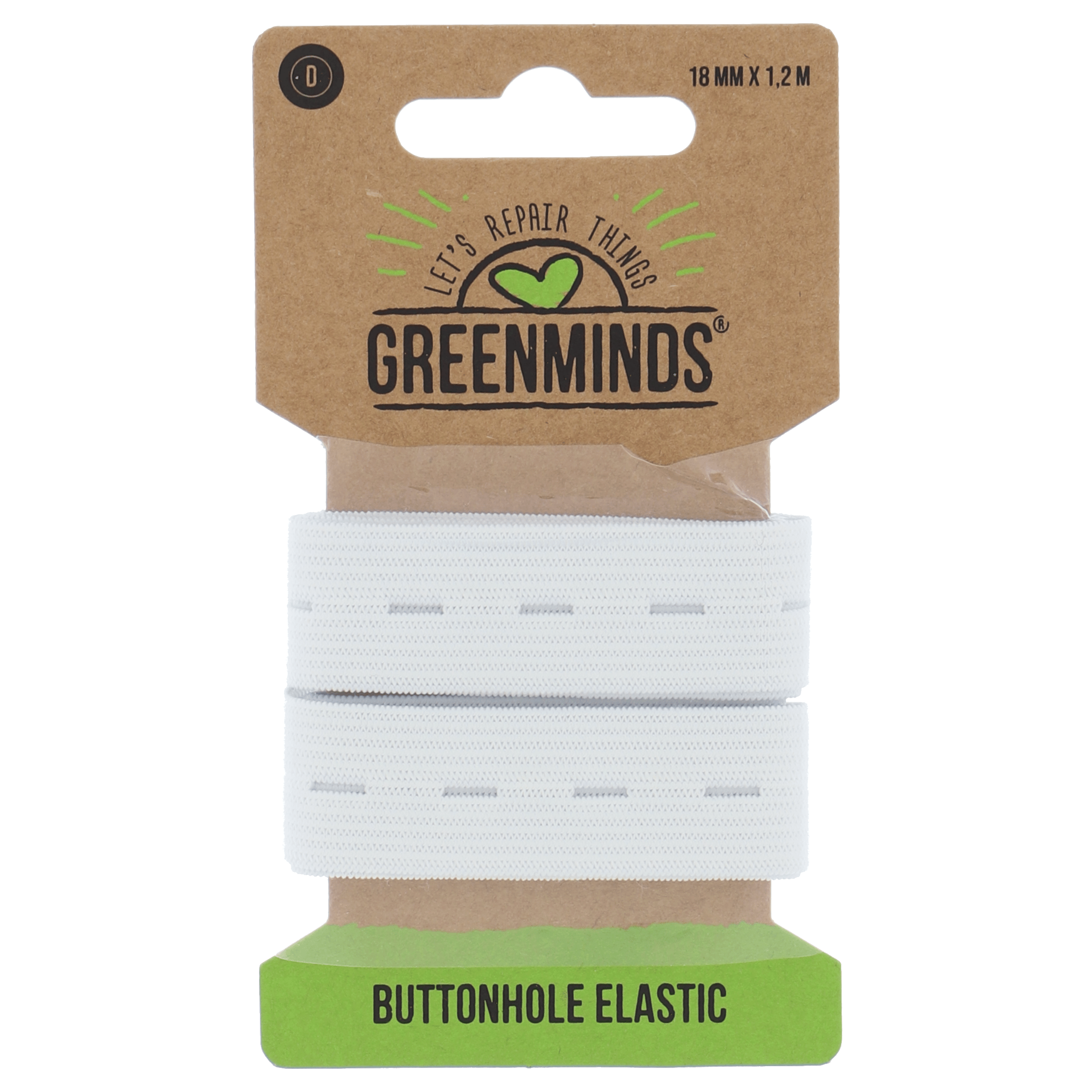 Greenminds Elastiek Met Knoopsgaten 1,20mtr