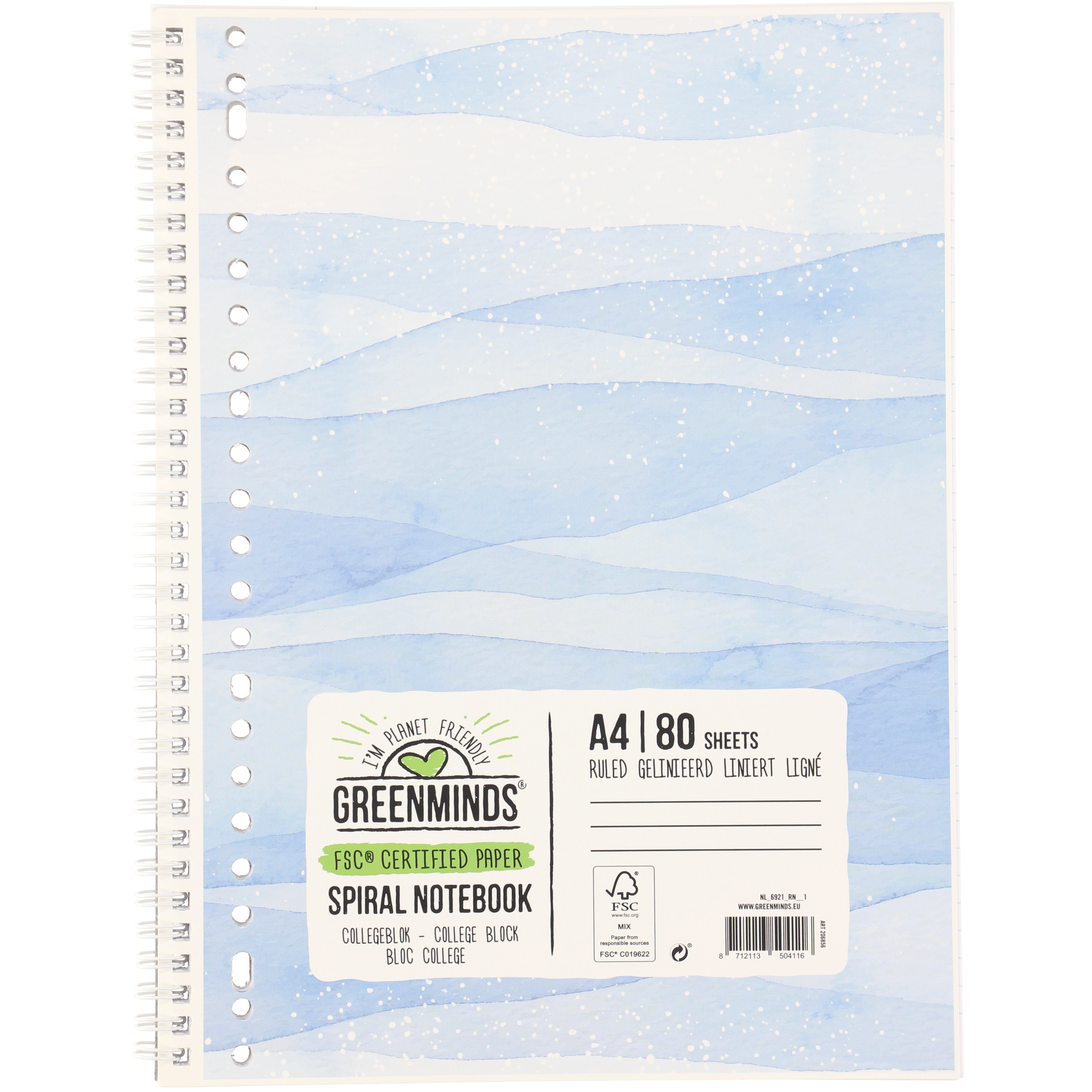 Greenminds Collegeblok A4 - 80 Vel