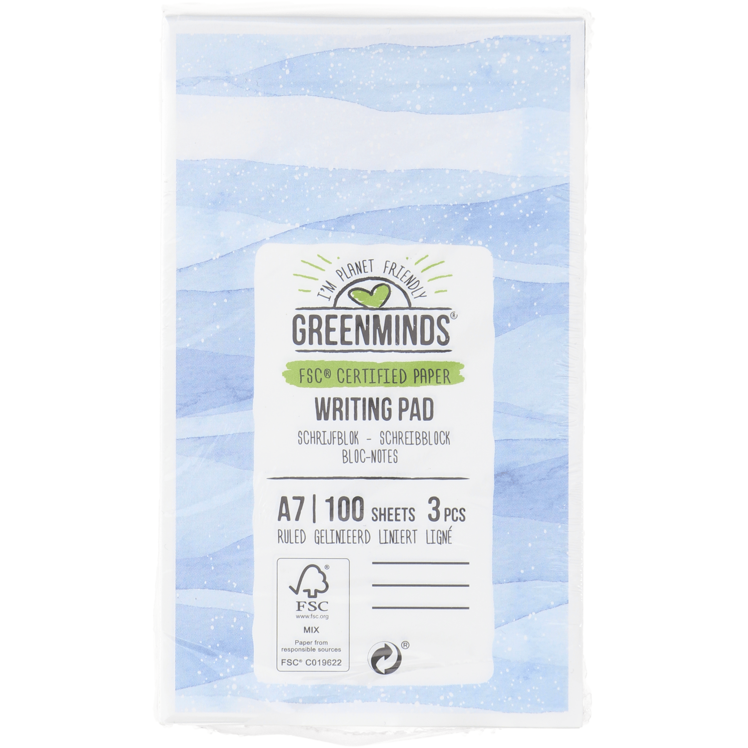 Greenminds Schrijfblok A7 - 100 Vel