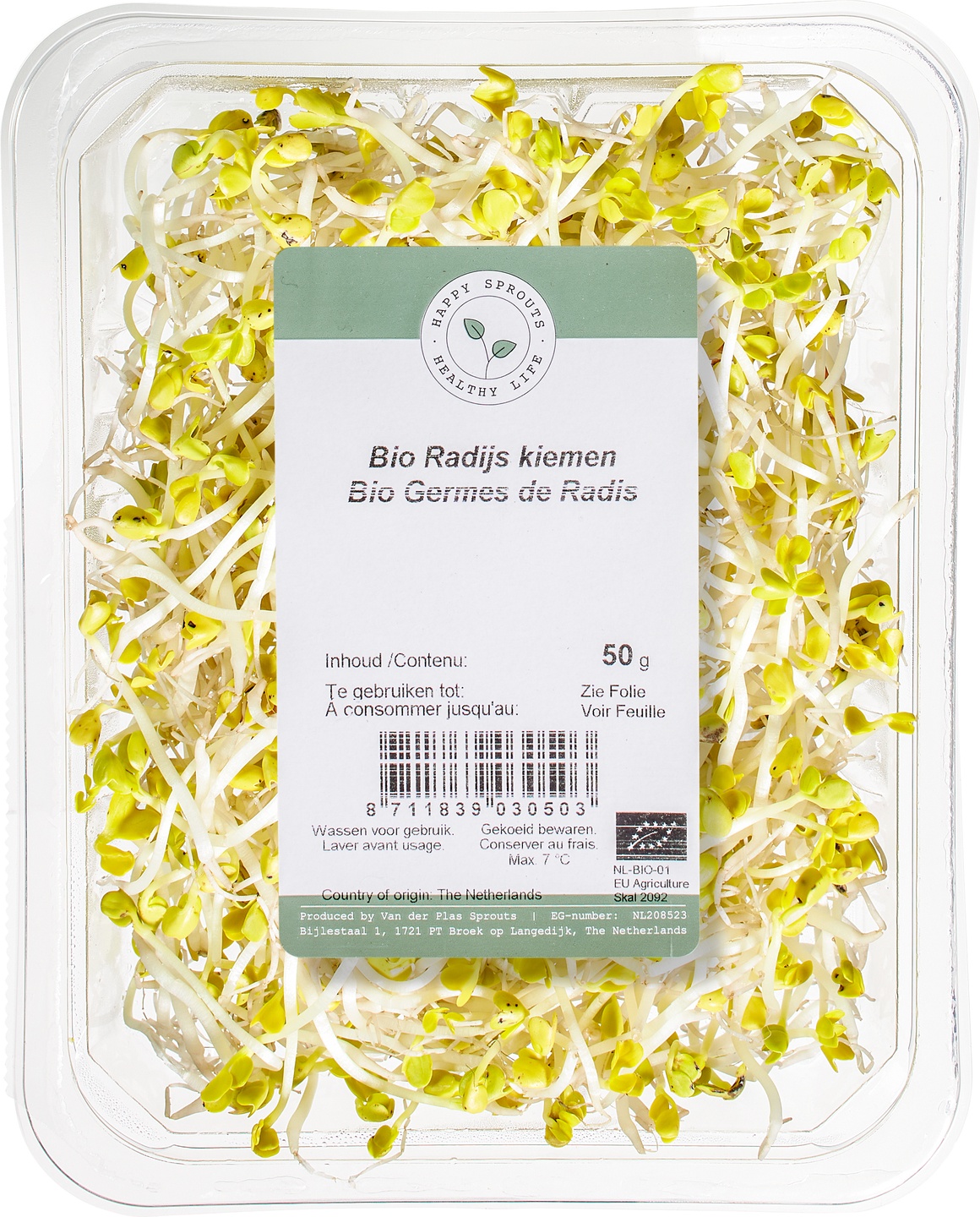 VAN DER PLAS SPROUTS KIEM RADIJS 50 GRAM