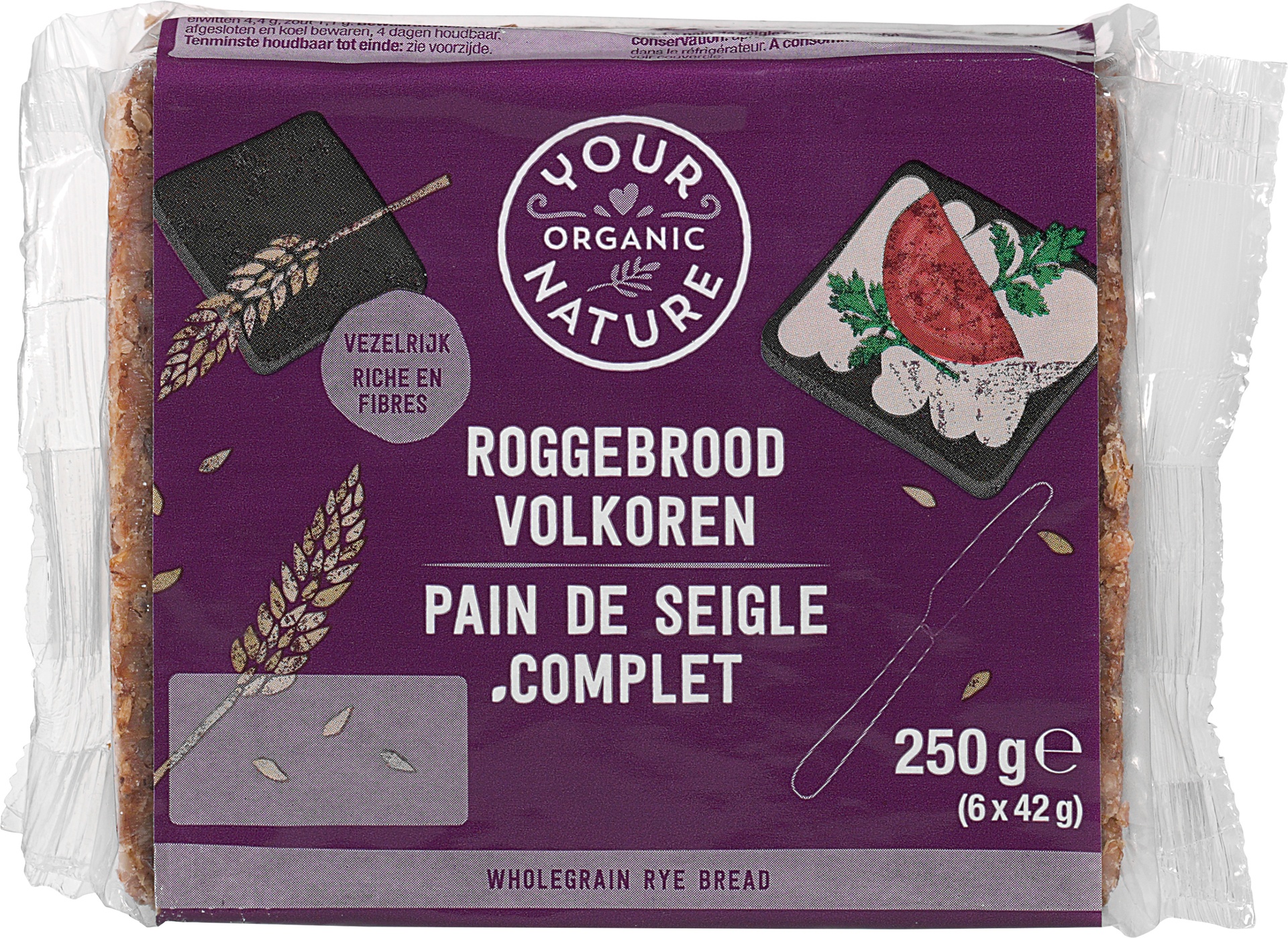 YOUR ORGANIC NATURE ROGGEBROOD VOLKOREN 250 GRAM