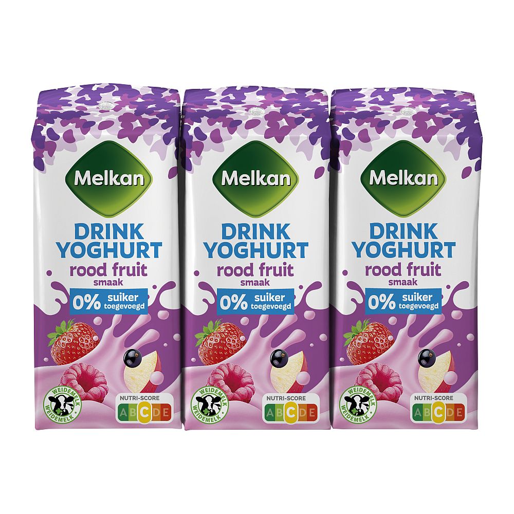 Melkan Drinkyoghurt Rood Fruit