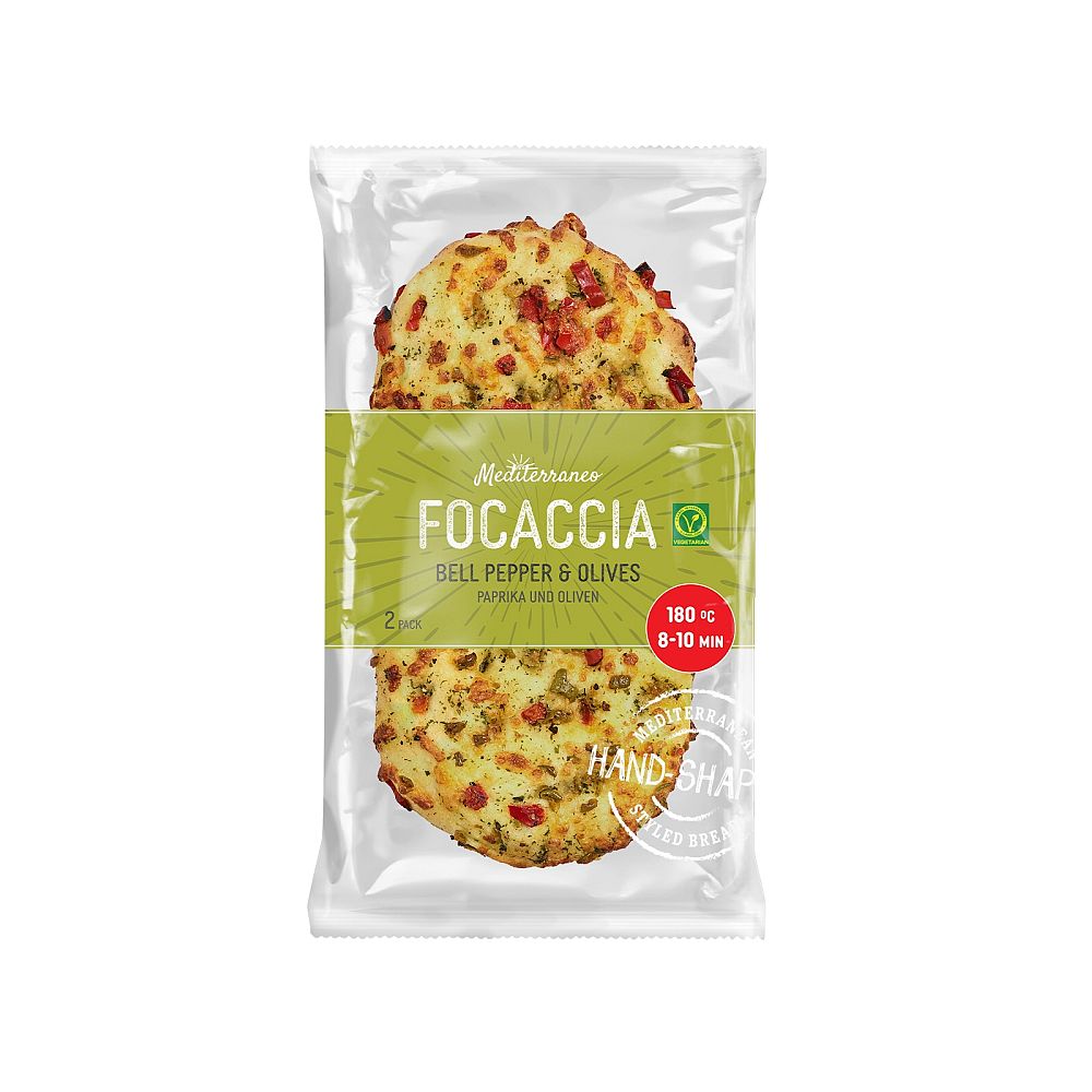 MEDITERRANE Boboli Mediterraneo Focaccia Paprika & Olives