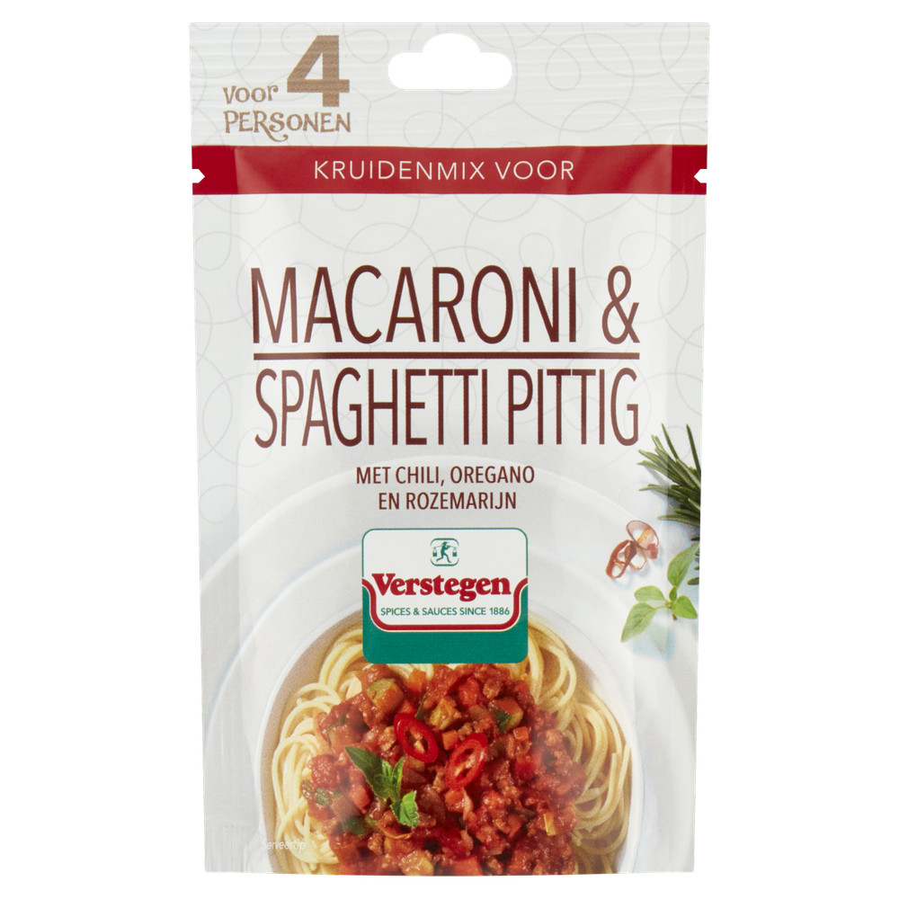 Verstegen Kruidenmix Macaroni en Spaghetti Pittig