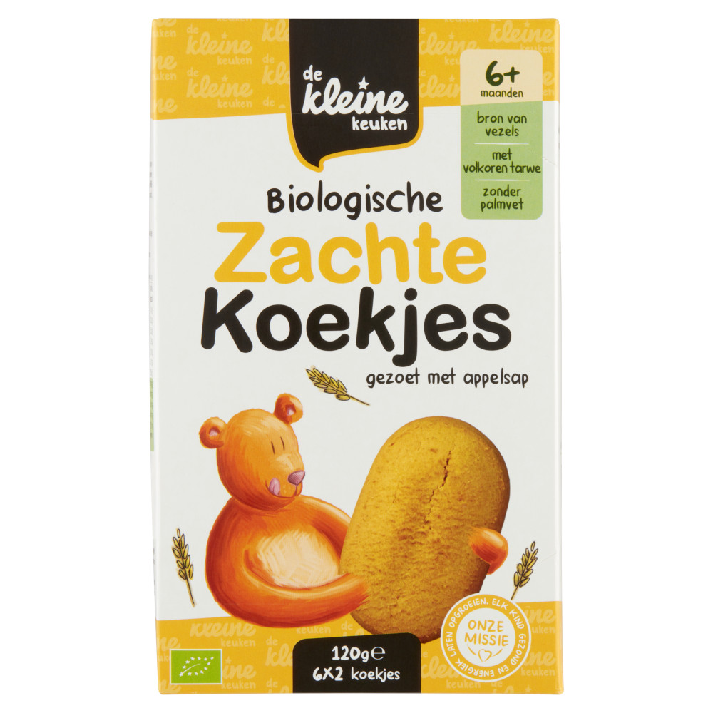 De Kleine Keuken Zachte Biologische Babykoekjes 6+ Mnd.