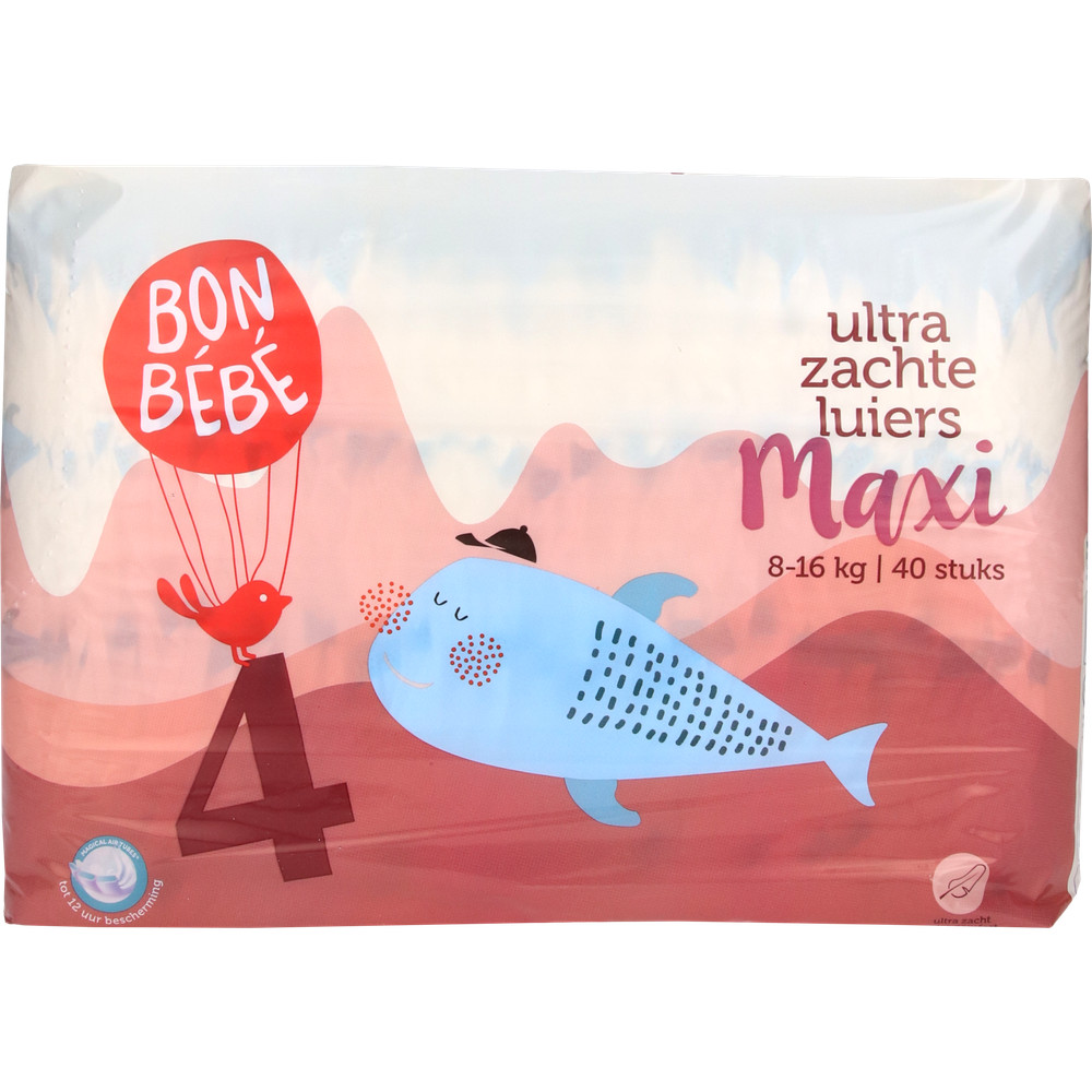 Bonbébé Bonbebe Ultra Zachte Luiers Maxi 4 8-16 kg 40 Stuks