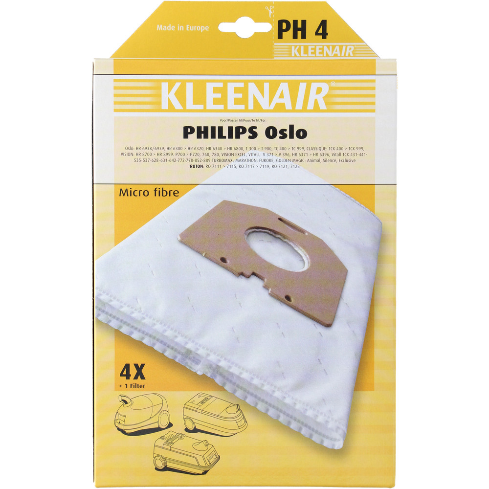 KLEENAIR Stofzuigerzak Philips Oslo PH4