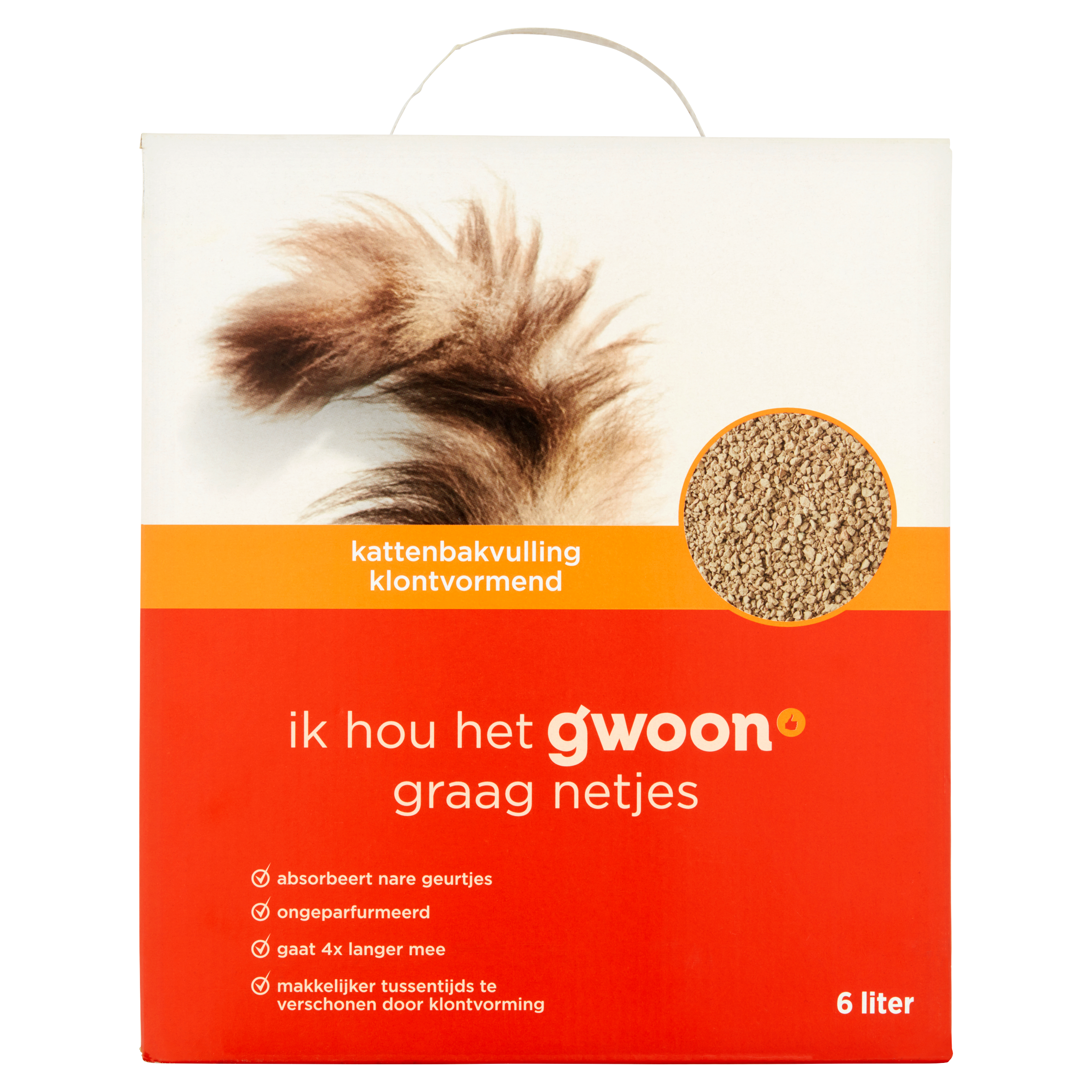 g'woon klontvormende kattenbakvulling