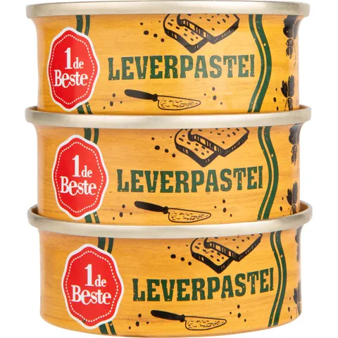 1 de Beste Leverpastei 3-pack