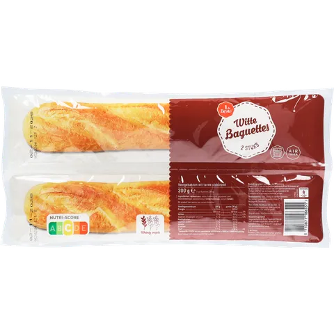1 de Beste Baguettes wit 2 stuks