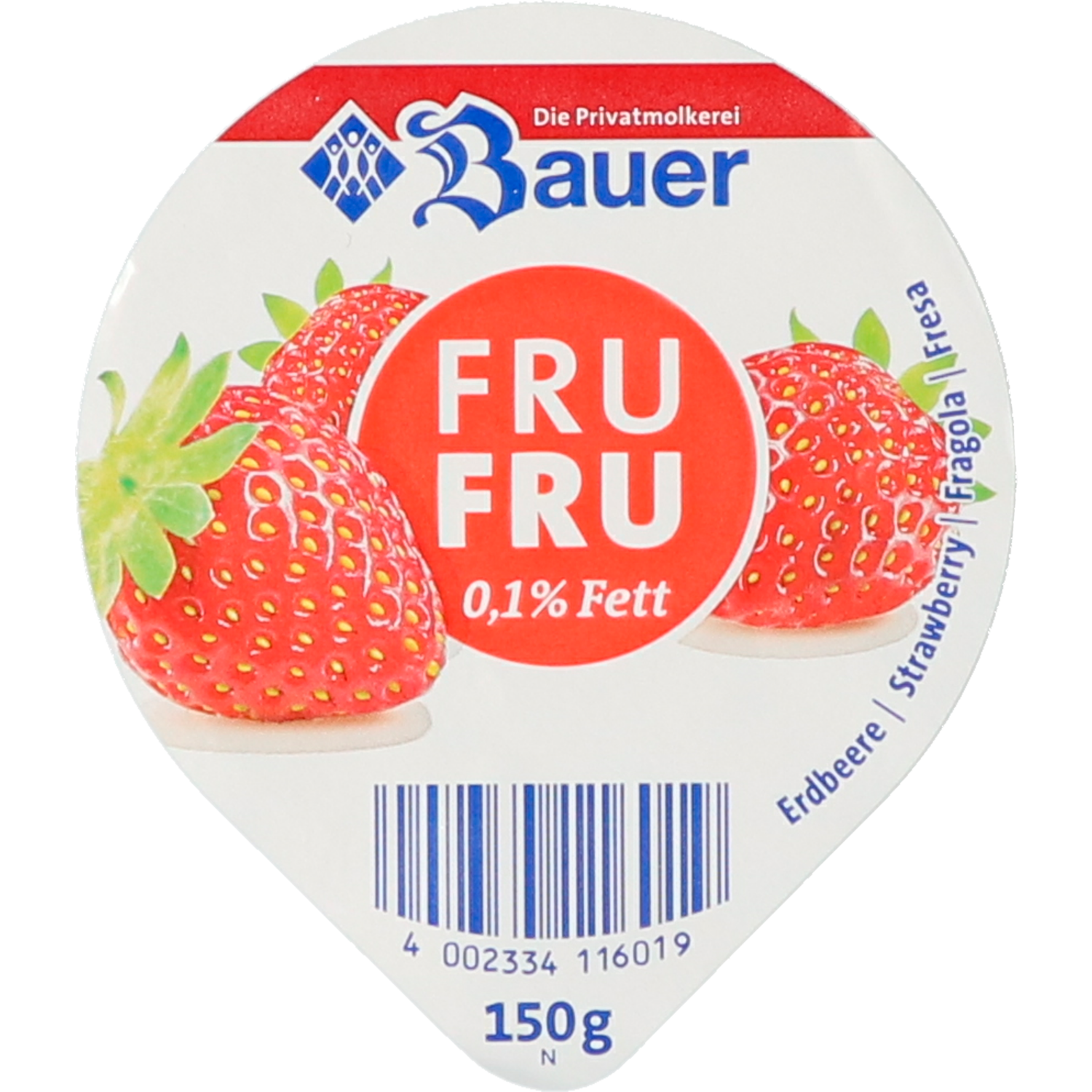 Bauer Fru fru yoghurt mager aardbei