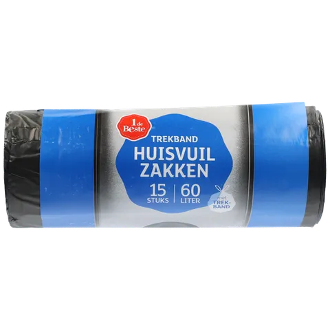1 de Beste Trekbandzakken 60 l transparant