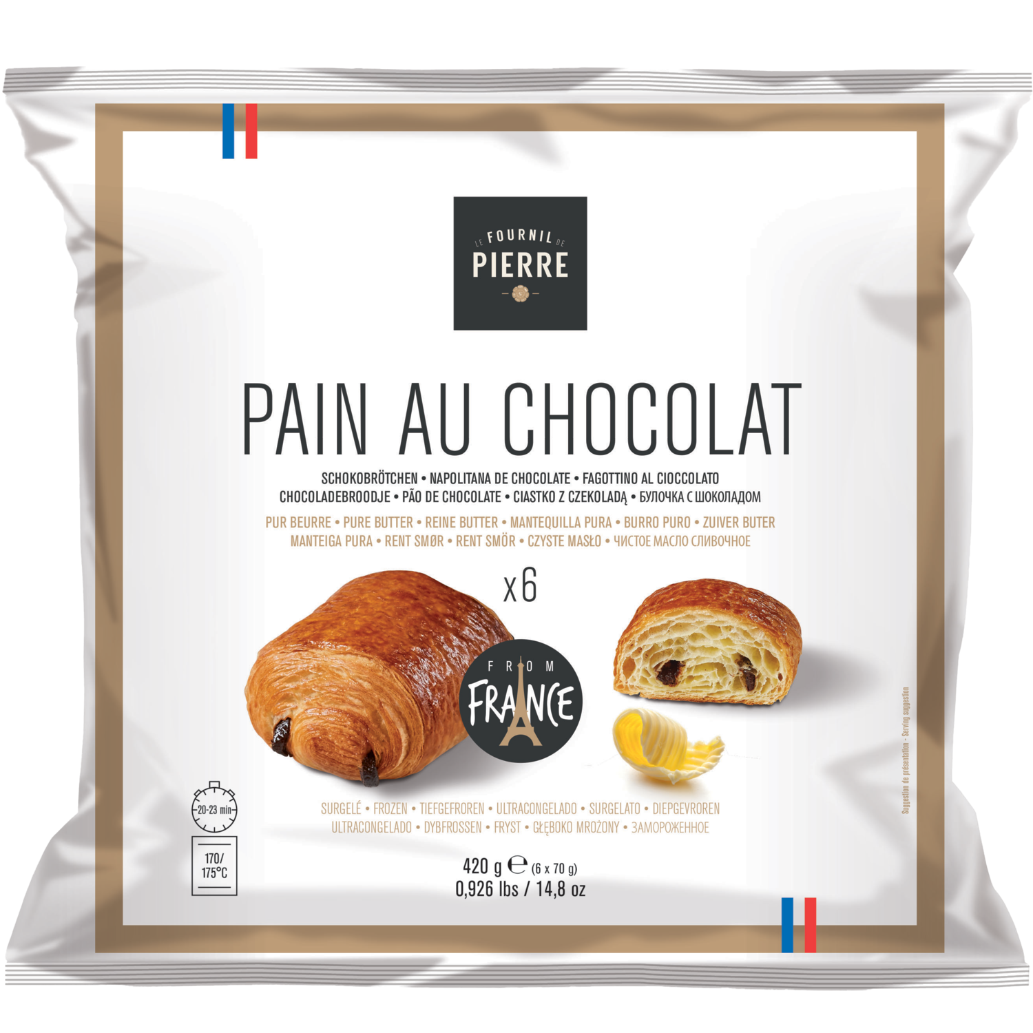 Bridor Chocoladebroodjes 6 st.