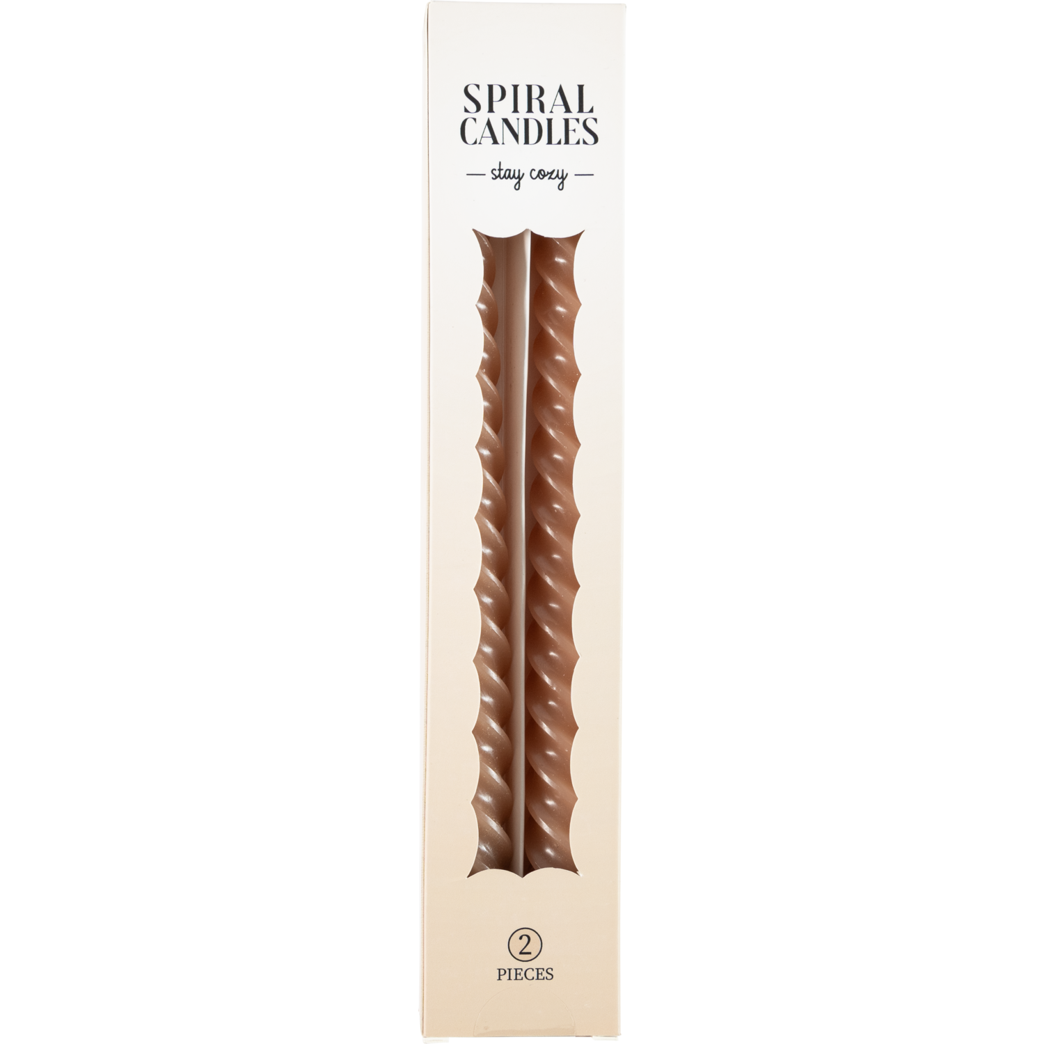 Swirl Spiraalkaarsen terra