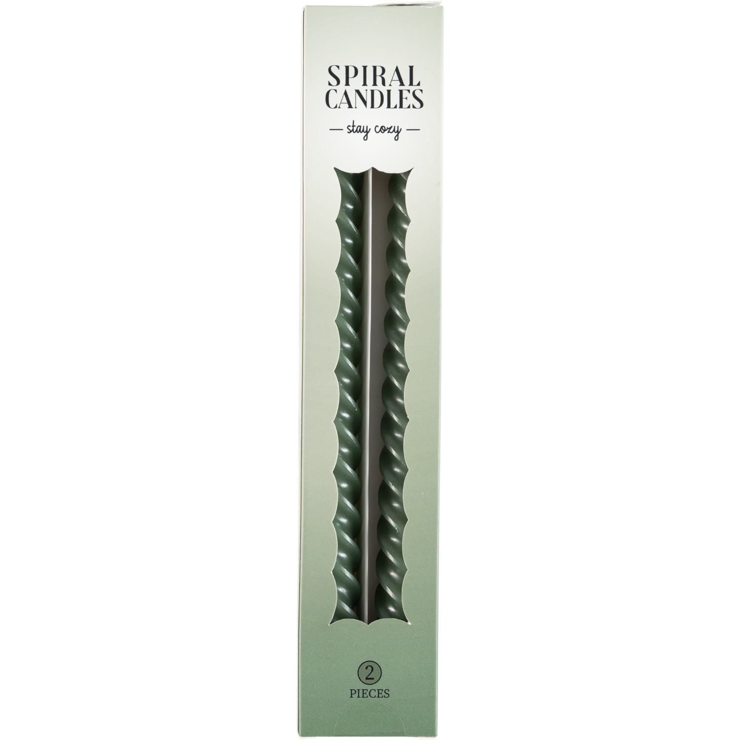 Swirl Spiraalkaarsen groen