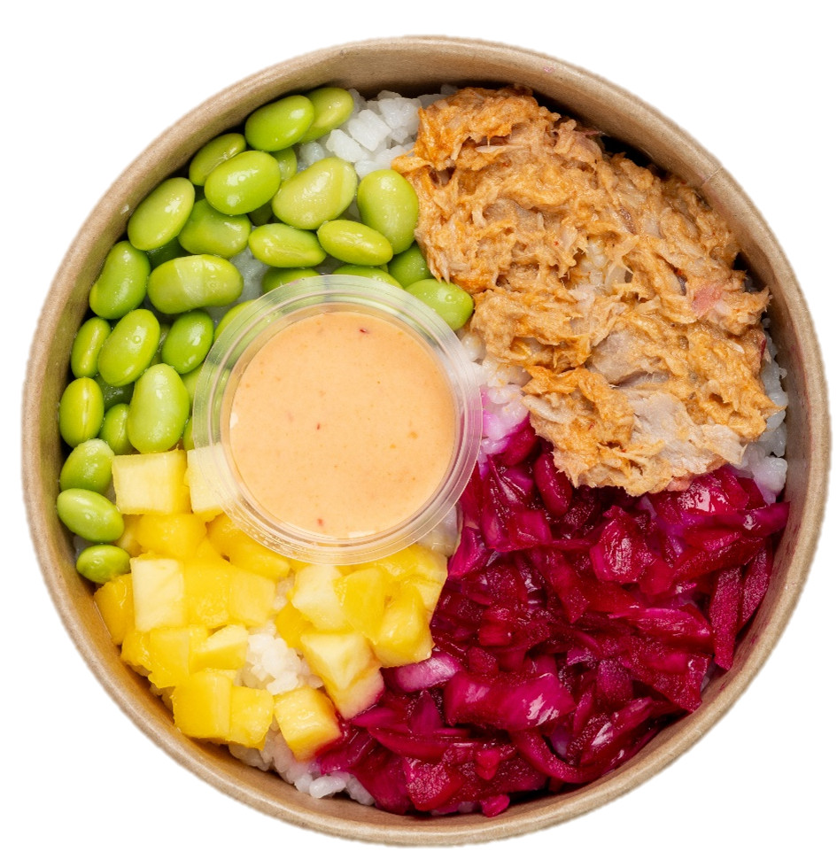 Healthy hand Poke bowl tonijn