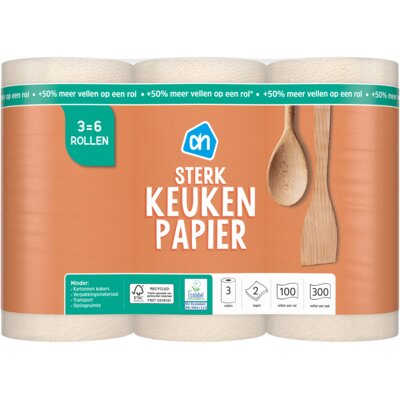 AH Keukenpapier sterk 3=6 rollen
