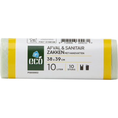 AH Eco Afval en sanitairzakken 10 liter