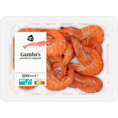 AH Gamba's gekookt & ongepeld