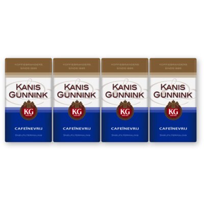 Kanis & Gunnink CafeÃ¯nevrije filterkoffie 4-pack